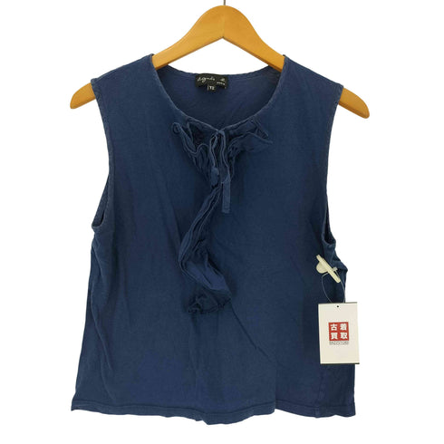 アニエスベー agnes b. フリルデザイン ノースリーブTシャツ レディース T2