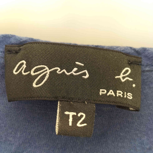 アニエスベー agnes b. フリルデザイン ノースリーブTシャツ レディース T2