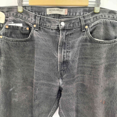 リーバイス Levis 00s 07年製 ボタン裏499 505 REGULAR FIT 先染め ブラック デニム メンズ W38 L32