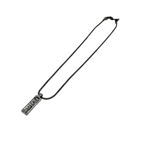 クリスチャンディオール Christian Dior CD ロゴチャーム シルバーネックレス レディース