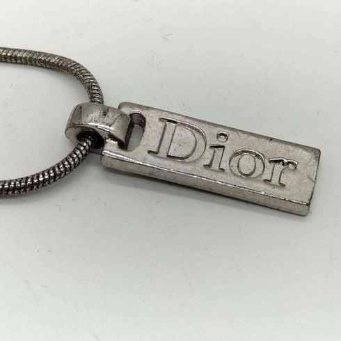 クリスチャンディオール Christian Dior CD ロゴチャーム シルバーネックレス レディース