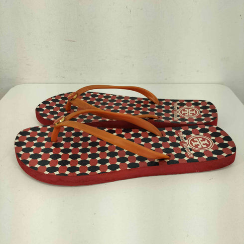 トリーバーチ TORY BURCH ロゴプリント 総柄 ビーチサンダル レディース