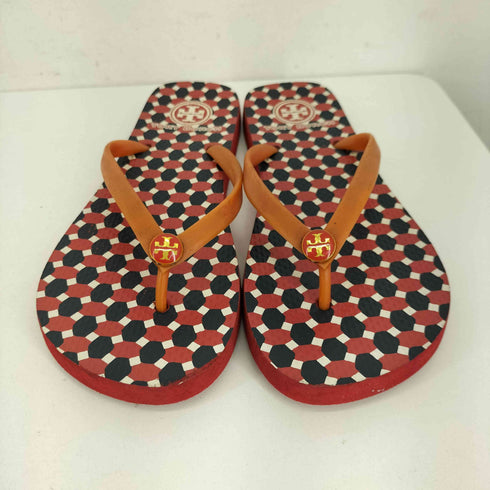 トリーバーチ TORY BURCH ロゴプリント 総柄 ビーチサンダル レディース