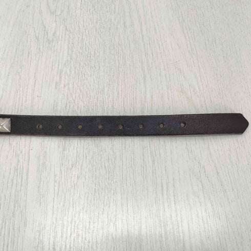 スタッズ レザーナローベルト メンズ