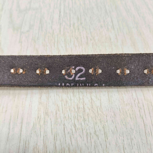 スタッズ レザーナローベルト メンズ