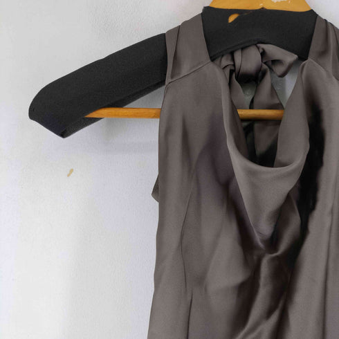 ザラ ZARA サテン ホルターワンピース レディース import:XS