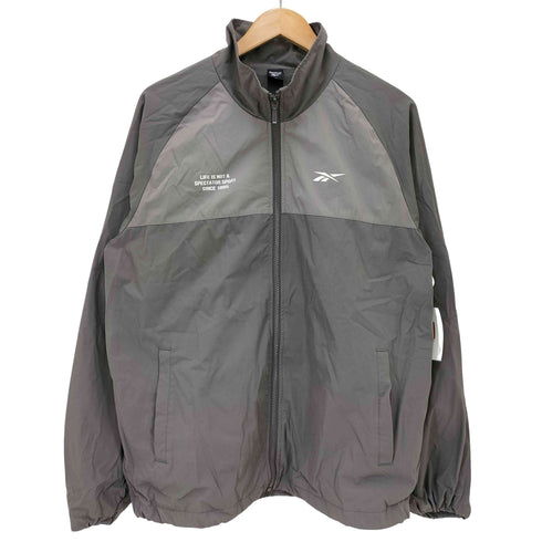リーボック Reebok 裏地メッシュ ロゴプリント トレーニングジャケット メンズ import:L
