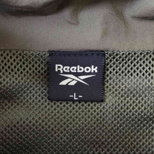 リーボック Reebok 裏地メッシュ ロゴプリント トレーニングジャケット メンズ import:L