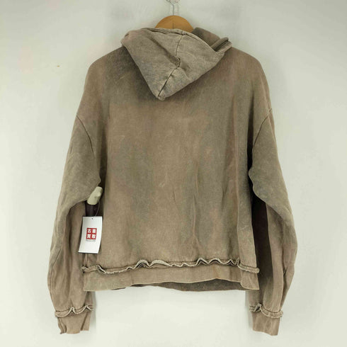 ザラ ZARA ヴィンテージ加工 プリントパーカー メンズ import:M