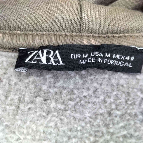 ザラ ZARA ヴィンテージ加工 プリントパーカー メンズ import:M