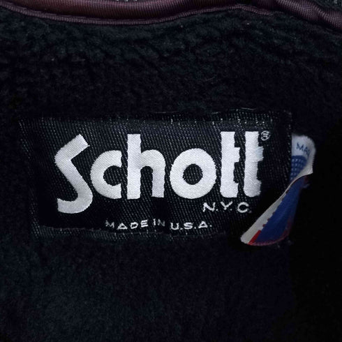 ショット Schott 90S MADE IN USA 641 裏地ボア シングルライダースジャケット メンズ FR:38
