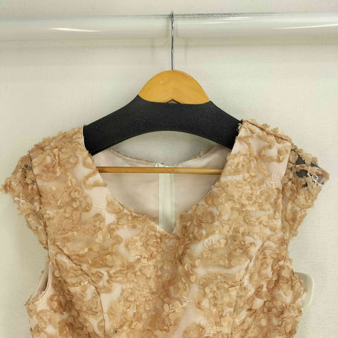 Ladys Marron 花びら装飾 Aラインドレス レディース