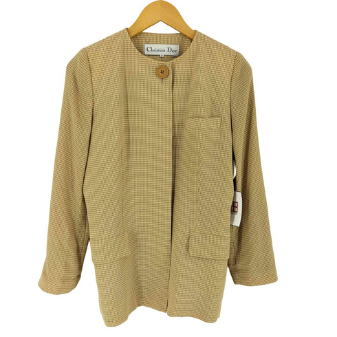 クリスチャンディオール Christian Dior ノーカラージャケット レディース M