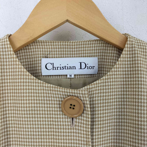 クリスチャンディオール Christian Dior ノーカラージャケット レディース M