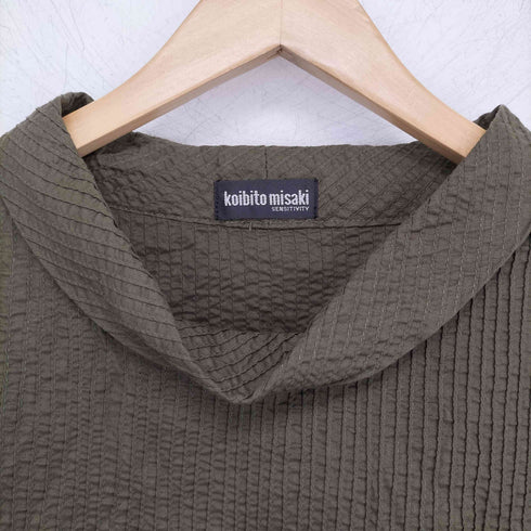 コイビトミサキ koibito misaki ハイネック アコーディオンプリーツ 半袖 ワンピース レディース M-L