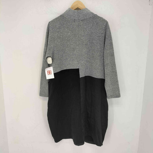 コイビトミサキ koibito misaki ハイネック 異素材切替 ドッキング ロングトップス ワンピース レディース M-L