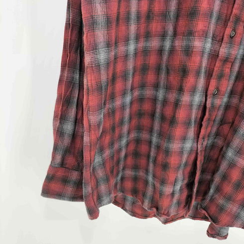 アロー ARROW 00s オンブレチェック ボタンダウン ワークシャツ ネルシャツ メンズ import:L