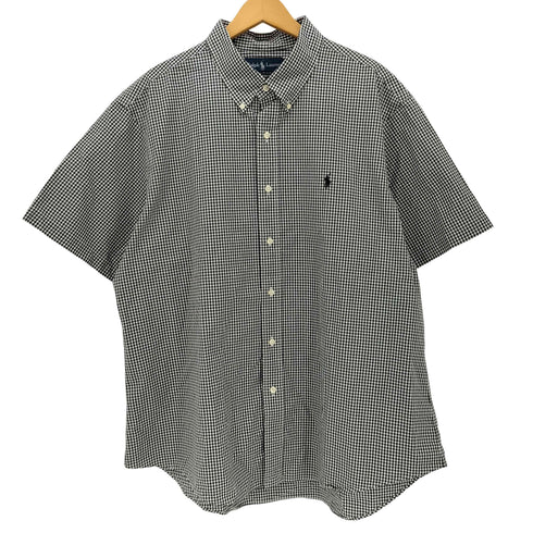 ラルフローレン RALPH LAUREN 00s CUSTOM FIT ポニー刺繍 ギンガムチェック ボタンダウン 半袖 シャツ ビッグサイズ メンズ 4L