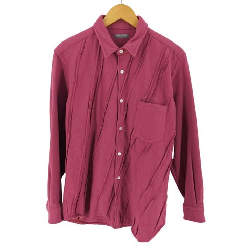 コムデギャルソンオム COMME des GARCONS HOMME AD2000 田中オム ウールカットオフプリーツシャツジャケット メンズ FREE