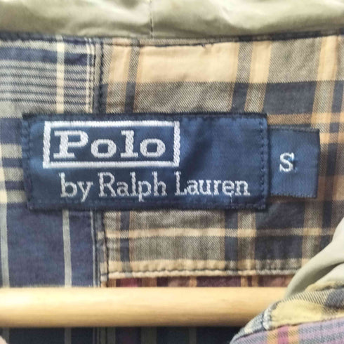 ポロバイラルフローレン Polo by RALPH LAUREN 90s パッチワーク マドラスチェック ダブルジップ メンズ import:S