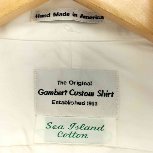 ギャンバードカスタムシャツ Gambert Custom Shirt USA製 シーアイランドコットン SEA ISLAND COTTON L/S シャツ メンズ import:M