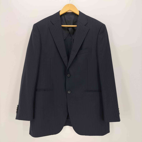 エルメネジルドゼニア Ermenegildo Zegna イタリア製 TRAVELLER トラベラー ピンストライプ 背抜き 2B テーラード 1タック スラックス セットアップ メンズ 96 86 170