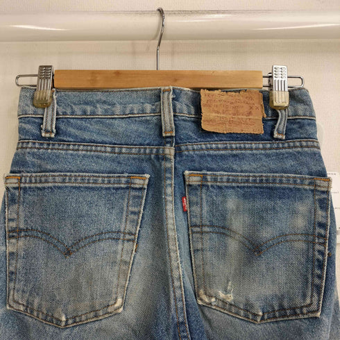 リーバイス Levis 87年製 USA製 裏ボタン513 スモールe 505ダメージデニムパンツ レディース W27 L34