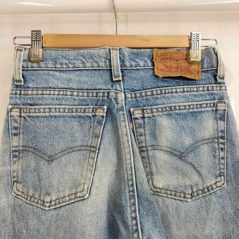 リーバイス Levis 93年製 USA製 裏ボタン525 スモールe 505ダメージストレートデニムパンツ レディース W28 L36