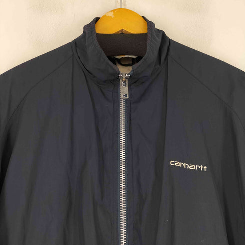 カーハート Carhartt ロゴ刺繍 裏地フリース ジップアップ ナイロンジャケット メンズ