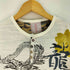 流儀独特 Japanese pattern 和柄 龍 ヘンリーネックTシャツ メンズ 中