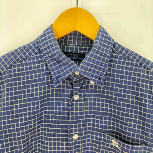 バーバリーブルーレーベル BURBERRY BLUE LABEL ホース刺繍 S/Sチェックシャツ メンズ JPN:M