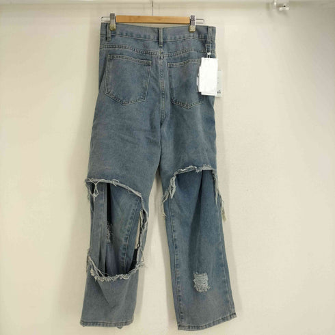 c.u.l レイヤードデザイン ダメージ加工 デニムパンツ レディース JPN:M