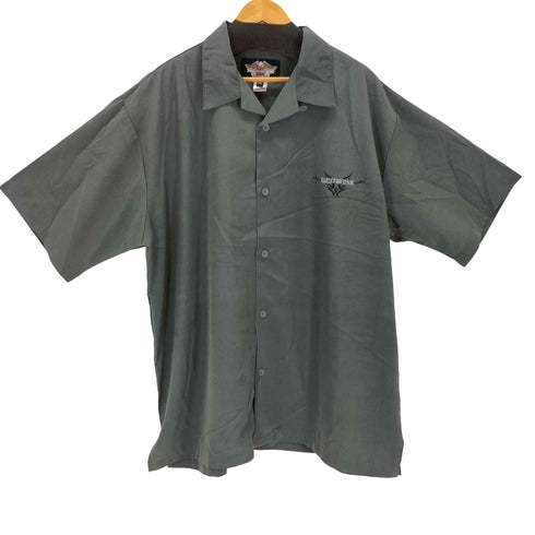 ハーレーダビッドソン HARLEY-DAVIDSON 背面プリントS/S開襟シャツ メンズ 2XL