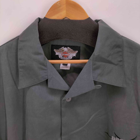 ハーレーダビッドソン HARLEY-DAVIDSON 背面プリントS/S開襟シャツ メンズ 2XL
