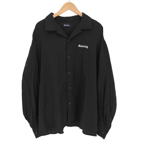 サブサエティ Subciety Embroidery Maria open collar shirt メンズ JPN:XL