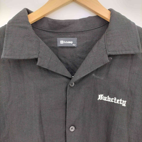 サブサエティ Subciety Embroidery Maria open collar shirt メンズ JPN:XL