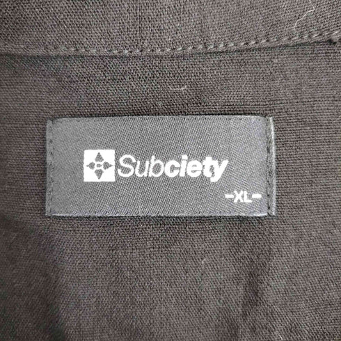 サブサエティ Subciety Embroidery Maria open collar shirt メンズ JPN:XL