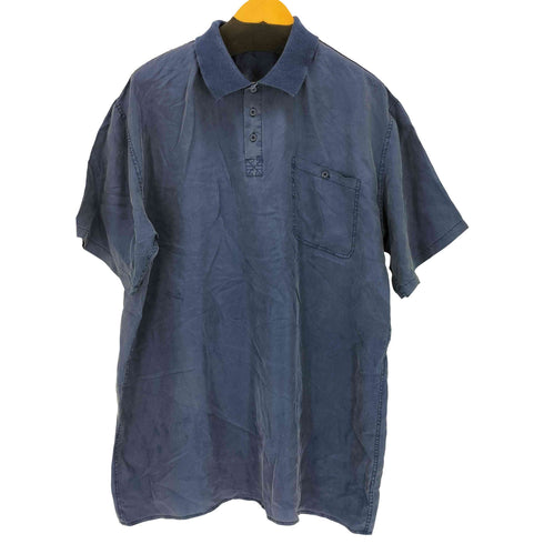 PURE SILK 100% S/Sポロシャツ american casual メンズ XL