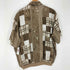総柄S/Sサテンポロシャツ american casual メンズ XL