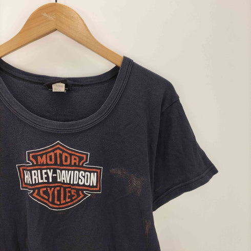 ハーレーダビッドソン HARLEY-DAVIDSON ラメプリントTシャツ レディース import:XL