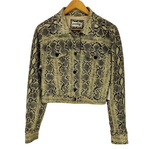 cuir leather MADE IN CANADA パイソン柄トラッカージャケット Y2K レディース 6