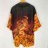 OSCAr MISA ドラゴンプリント 半袖総柄シャツ american casual メンズ import:XL