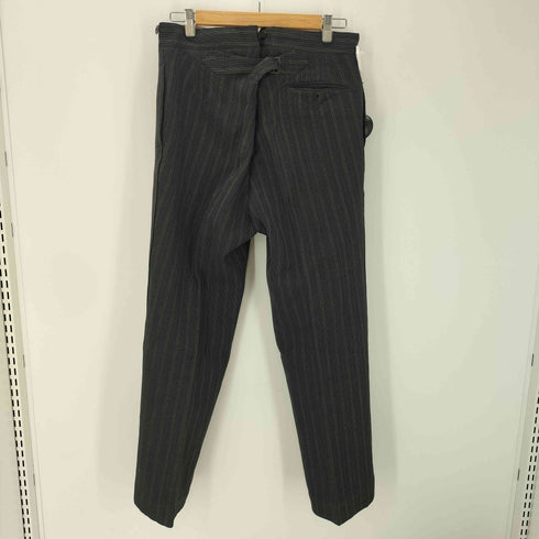 30-40S Japan Vintage a.de clerck toulouse ボタンフライ サスペンダーボタン 針付 シンチバック ストライプ センタープレス テーパード スラックス パンツ トラウザー メンズ