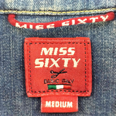 MISS SIXTY イタリア製 袖フレア ジップアップ デニムシャツ Y2K レディース M