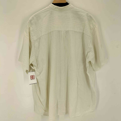LARA ETHNICS 2連ボタンバンドカラーS/Sシャツ american casual メンズ 3XL
