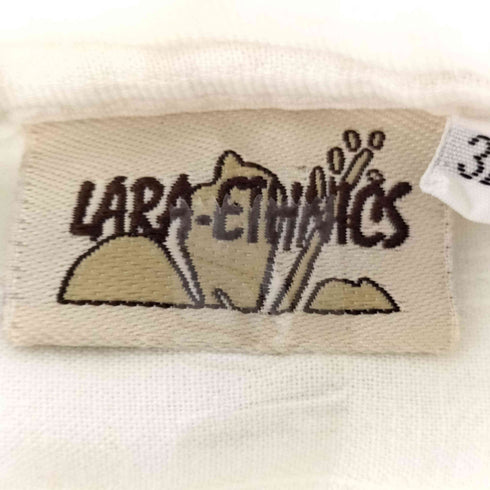LARA ETHNICS 2連ボタンバンドカラーS/Sシャツ american casual メンズ 3XL