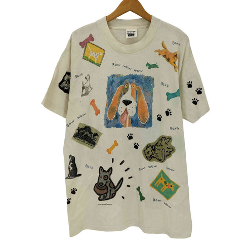 rel e vant products 90s 犬プリント クルーネックTシャツ メンズ import:L