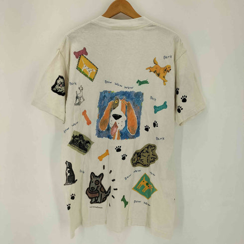 rel e vant products 90s 犬プリント クルーネックTシャツ メンズ import:L