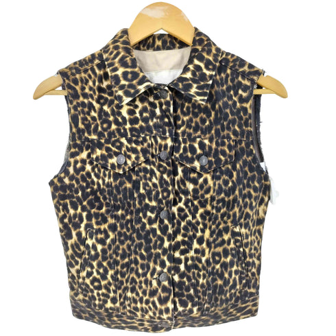 デニムアンドサプライラルフローレン DENIM&SUPPLY RALPH RAUREN レオパード ノースリーブ ジャケット Y2K レディース XS