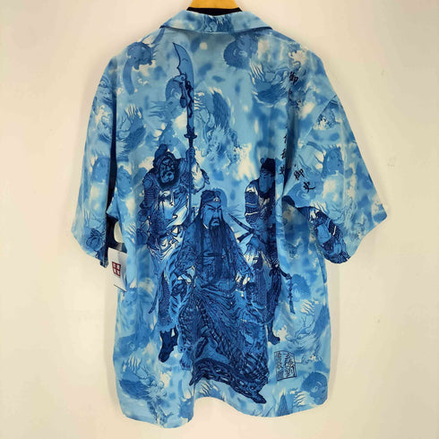 MONTELLO 人物プリント両面S/S開襟シャツ american casual メンズ XL